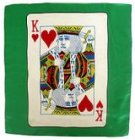 Card Silk 18 in. - King of Hearts - Green Background