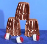 Chop Cups & Balls-Combination-Mini Size-Copper