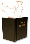 Flaming Book - Black - Blank